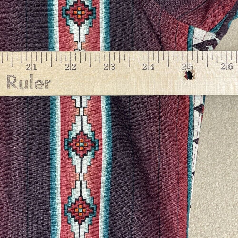 Panhandle Slim Shirt Mens Extra Large Red Western Long Sleeve Adult - Picture 5 of 11